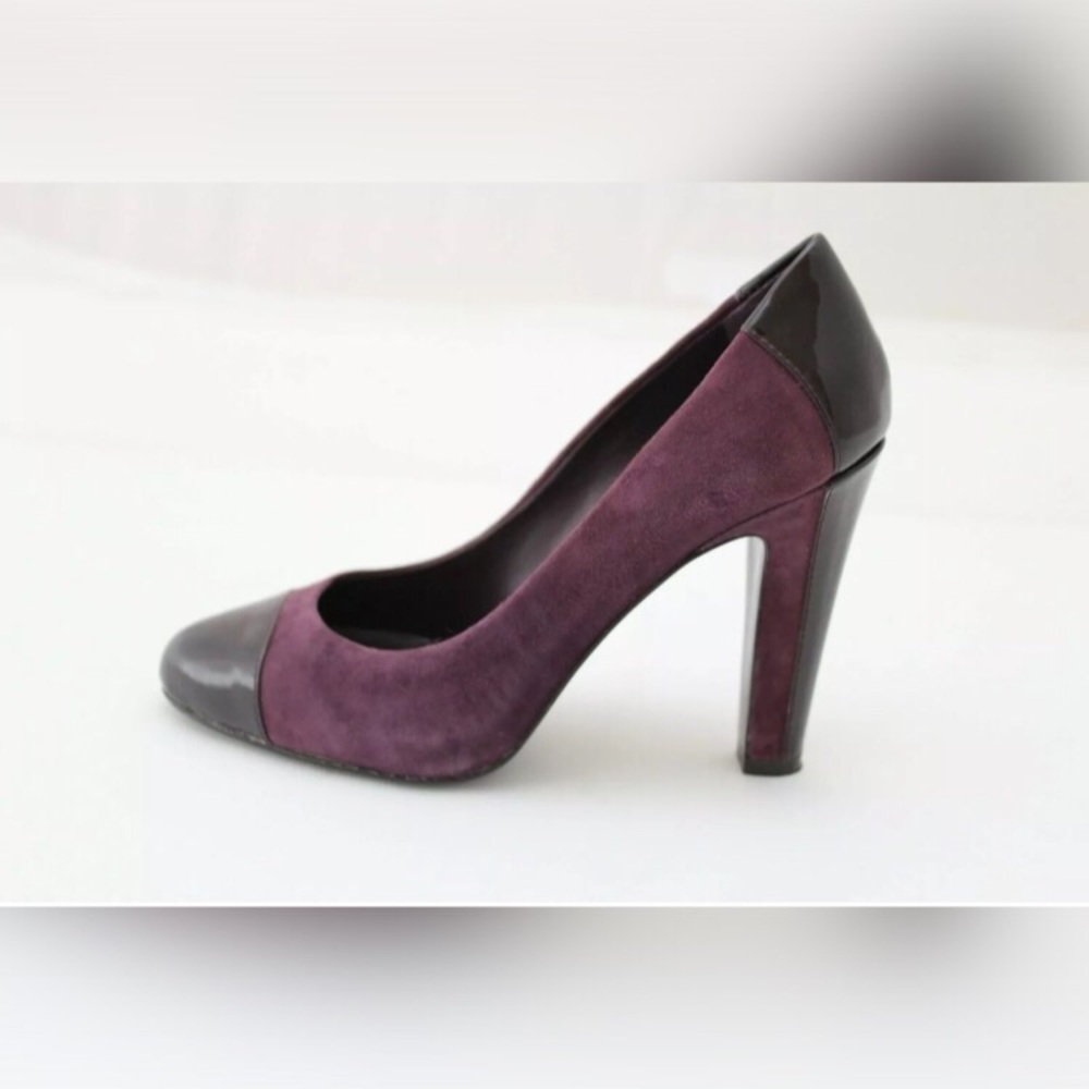 LAUREN Ralph Lauren Rafita suede patent cap toe